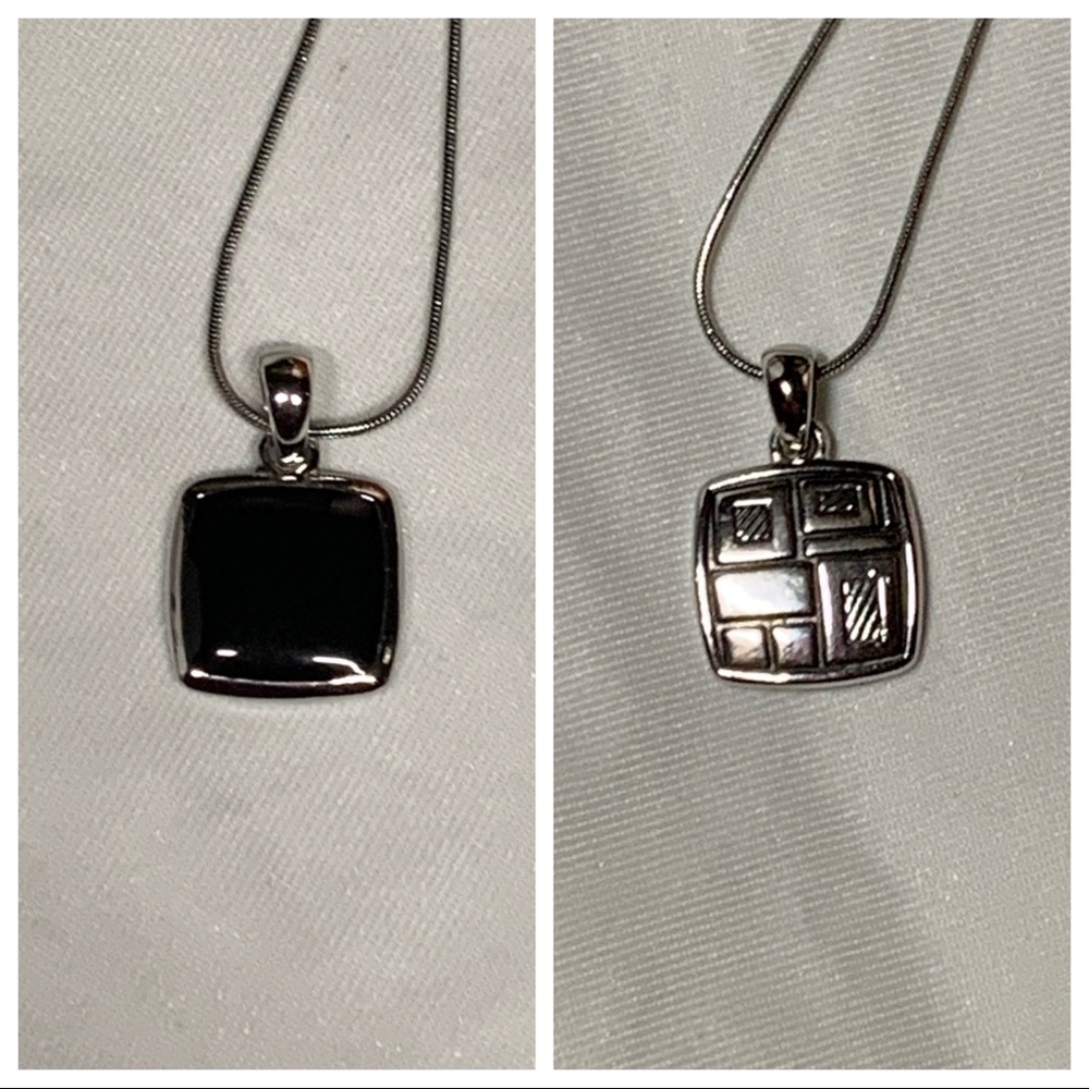 Lia Sophia Reversible Pendant Necklace